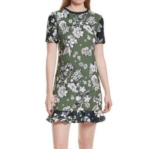 BNWT Ted Baker London Green Floral Print Hoster Shift Dress